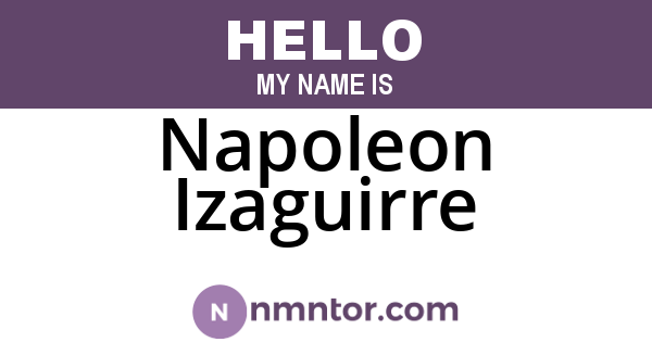 Napoleon Izaguirre