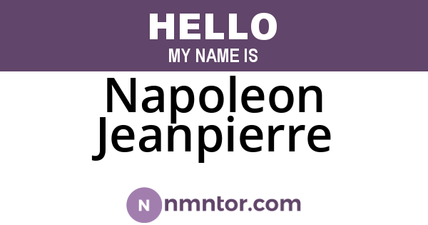 Napoleon Jeanpierre
