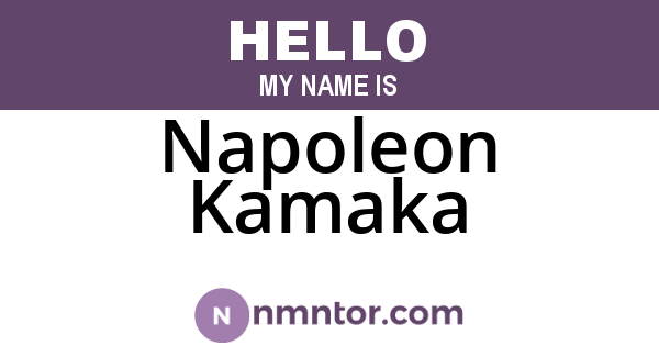 Napoleon Kamaka