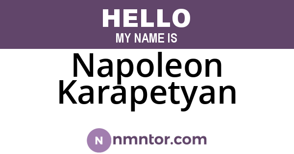 Napoleon Karapetyan
