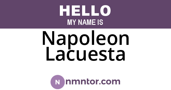Napoleon Lacuesta