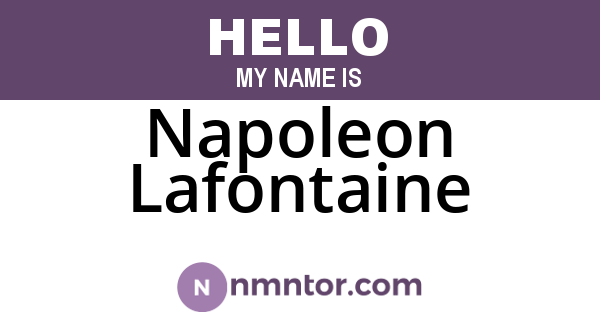 Napoleon Lafontaine
