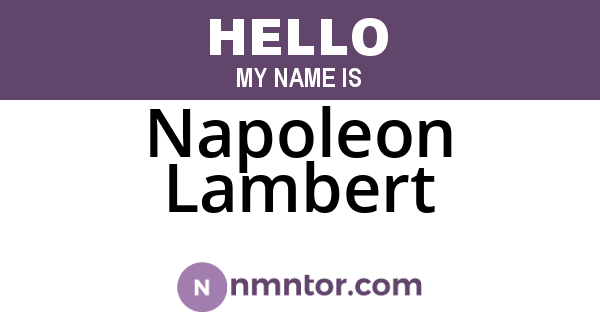 Napoleon Lambert