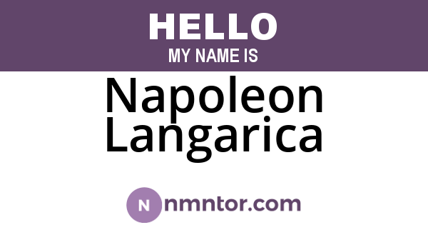 Napoleon Langarica