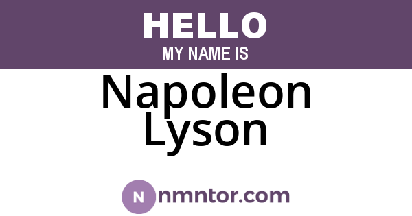 Napoleon Lyson
