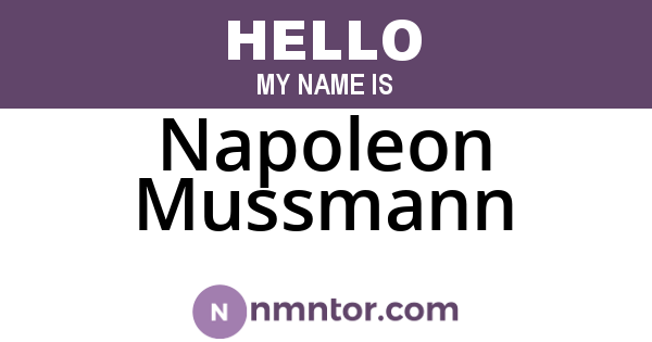 Napoleon Mussmann