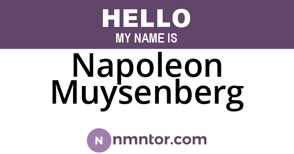 Napoleon Muysenberg