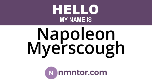 Napoleon Myerscough