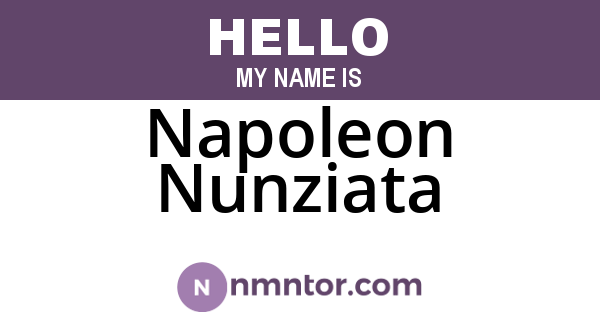 Napoleon Nunziata