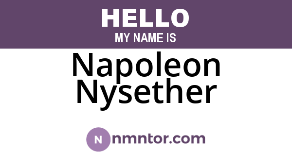 Napoleon Nysether