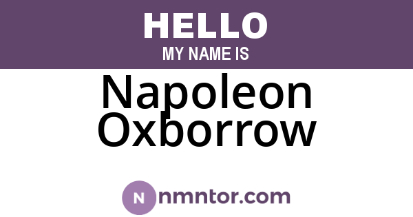 Napoleon Oxborrow