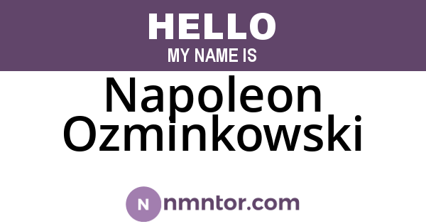Napoleon Ozminkowski