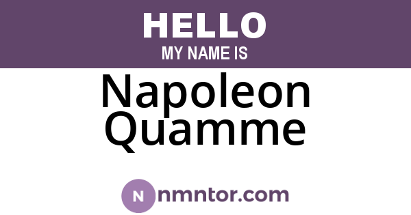 Napoleon Quamme