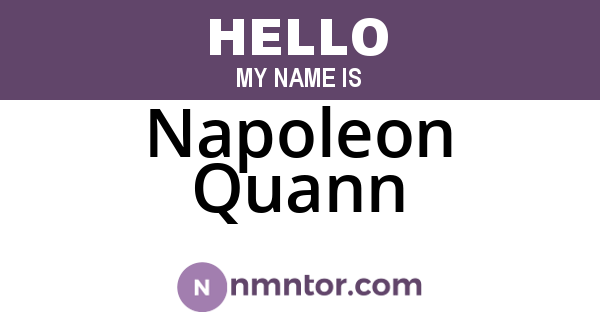 Napoleon Quann