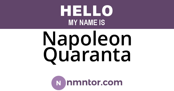 Napoleon Quaranta