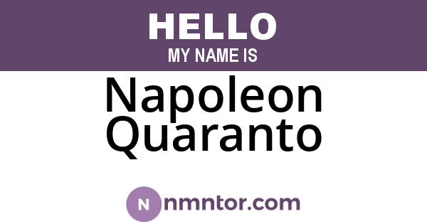 Napoleon Quaranto