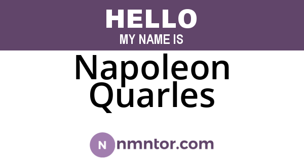 Napoleon Quarles
