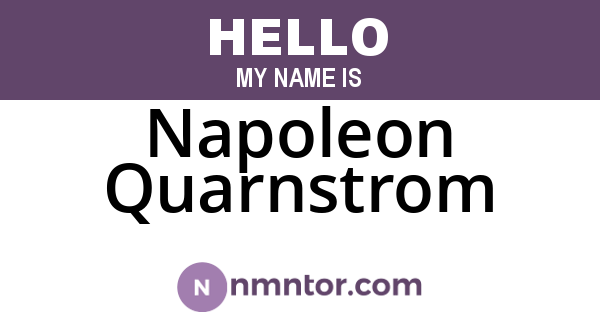 Napoleon Quarnstrom