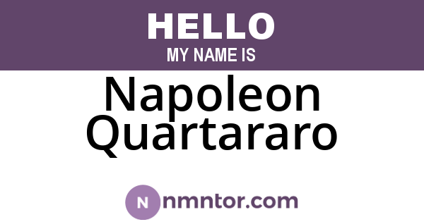 Napoleon Quartararo
