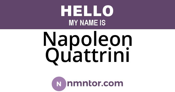 Napoleon Quattrini