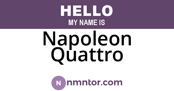 Napoleon Quattro