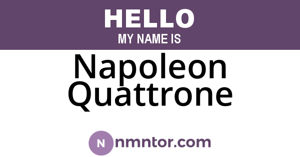 Napoleon Quattrone