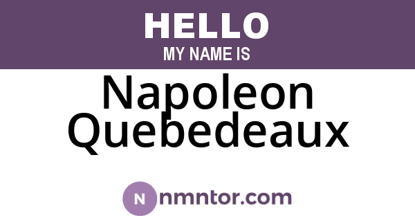 Napoleon Quebedeaux