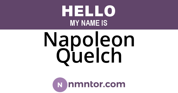 Napoleon Quelch