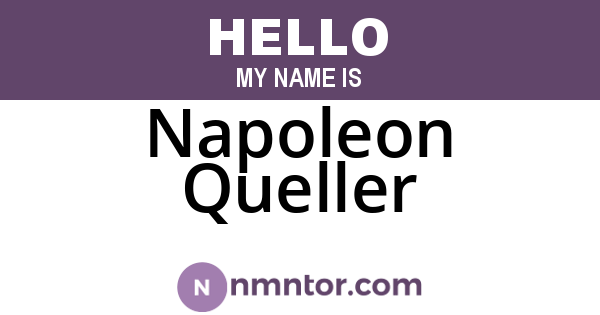 Napoleon Queller