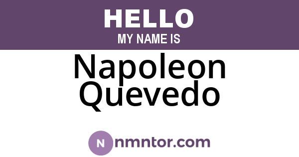 Napoleon Quevedo