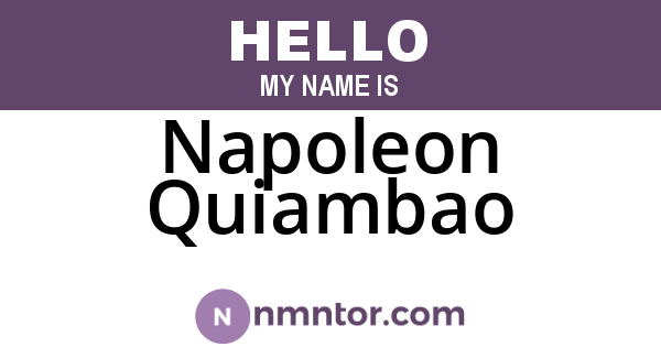 Napoleon Quiambao
