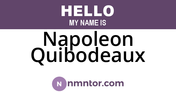 Napoleon Quibodeaux