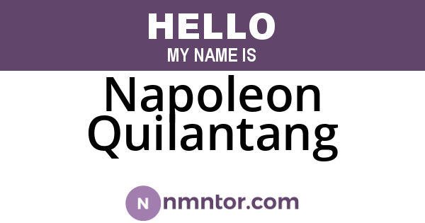Napoleon Quilantang