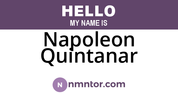 Napoleon Quintanar