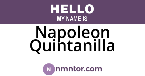 Napoleon Quintanilla