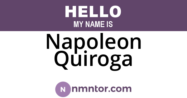 Napoleon Quiroga