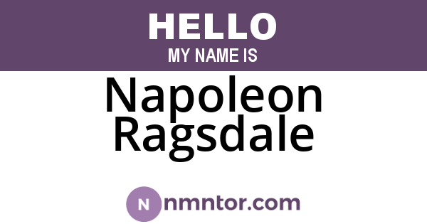 Napoleon Ragsdale