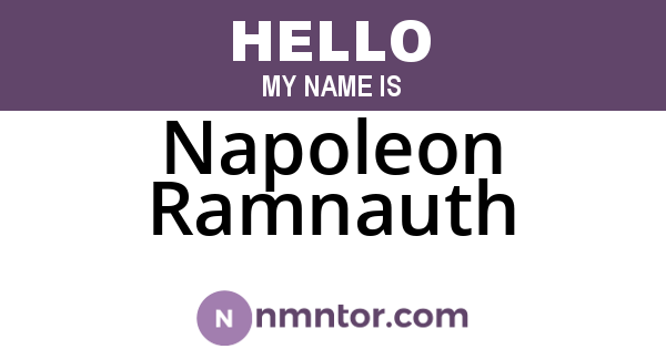 Napoleon Ramnauth