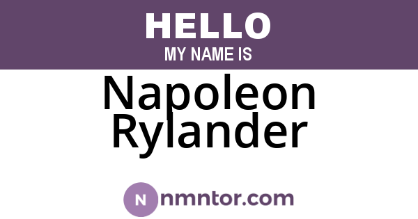 Napoleon Rylander