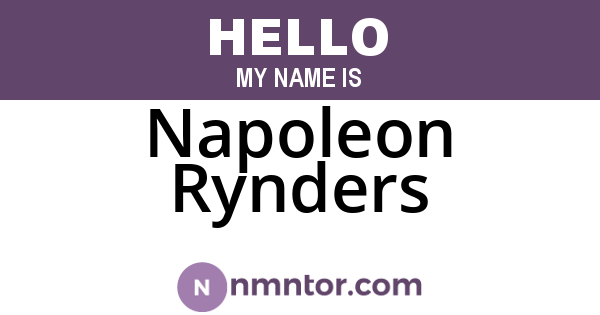 Napoleon Rynders