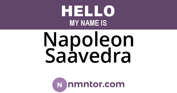 Napoleon Saavedra