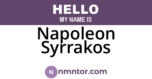 Napoleon Syrrakos