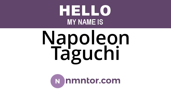 Napoleon Taguchi
