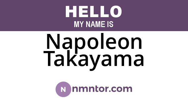 Napoleon Takayama
