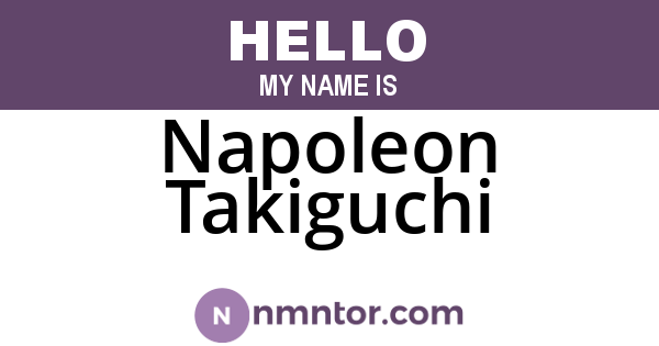 Napoleon Takiguchi