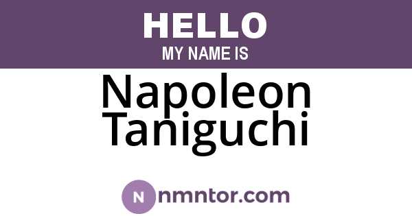 Napoleon Taniguchi