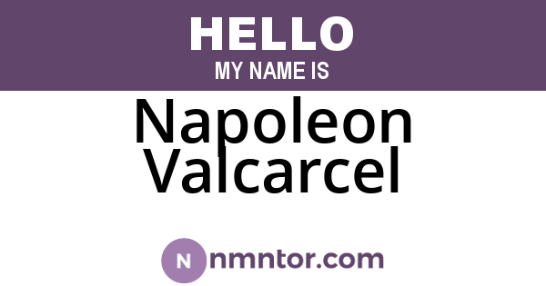 Napoleon Valcarcel