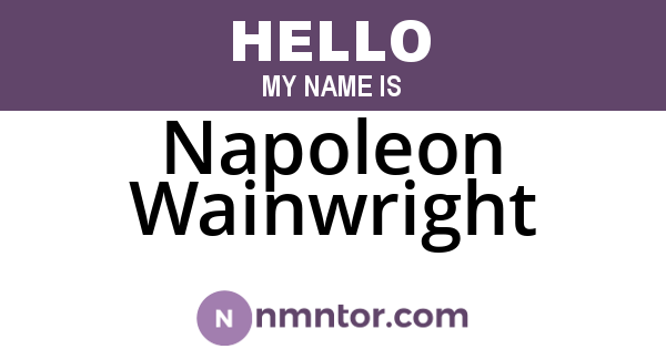 Napoleon Wainwright