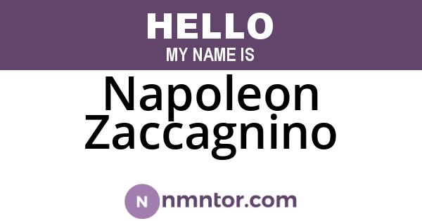 Napoleon Zaccagnino