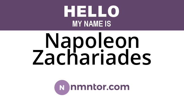Napoleon Zachariades